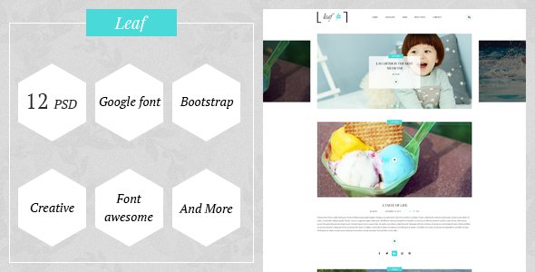 Leaf - Creative Blog / PSD Template
           TFx