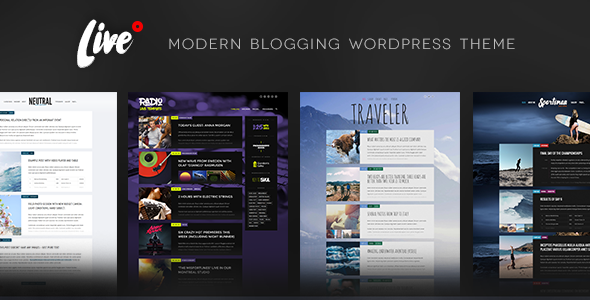 Live — Blog WordPress Theme
           TFx