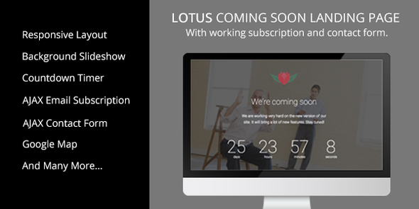 Lotus - Coming Soon Landing Page
           TFx