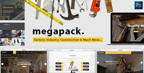 Mega Pack - Factory, Industry & Construction PSD Template
           TFx