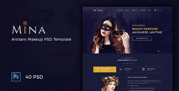 Mina - Beauty Artisan Makeup PSD
           TFx