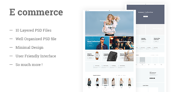 Multipurpose E commerce PSD Template
           TFx