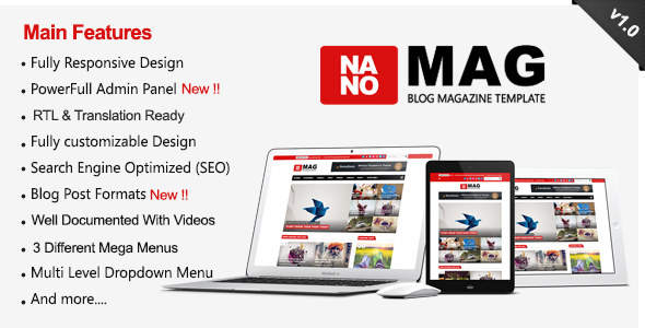 NanoMag - Responsive Blog & Magazine Blogger Template
           TFx