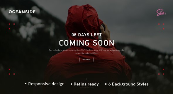 OceanSide — Responsive Coming Soon Template
           TFx