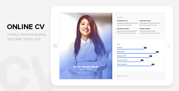 Online CV - Professional HTML CSS Resume Website Template
           TFx