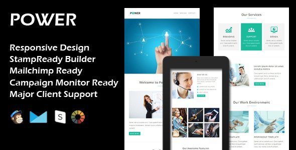 POWER - Multipurpose Responsive Email Template + Stamp Ready Builder
           TFx