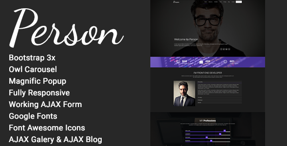 Person - One Page Personal HTML Responsive Template
           TFx