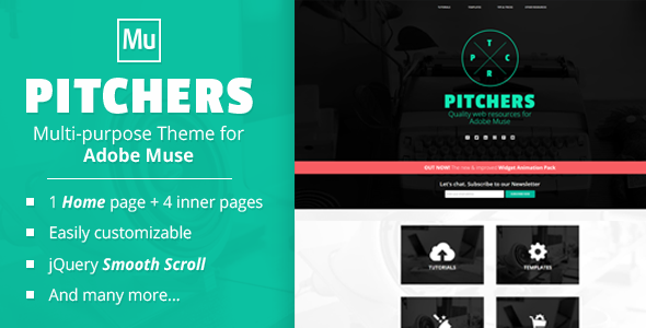 Pitchers | A Multi-Purpose Adobe Muse Template
           TFx