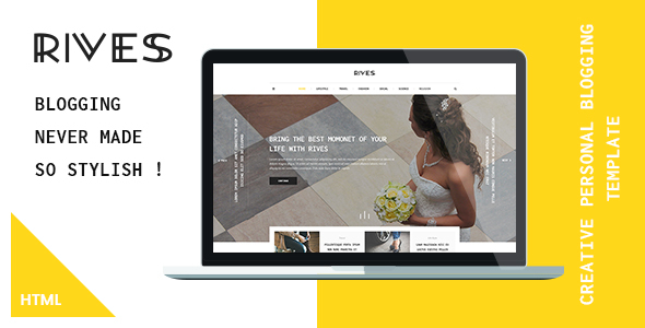 Rives - Creative personal Blogging HTML Template
           TFx