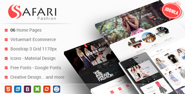 Safari - Responsive Multipurpose Virtuemart Joomla Template
           TFx