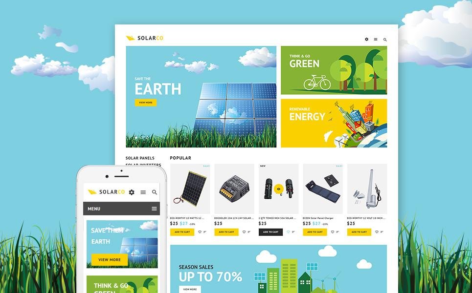 SolarCo - Solar Batteries & Accessories PrestaShop Theme TMT