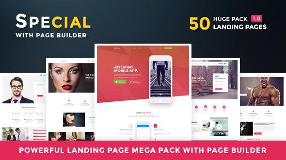 Special - Multipurpose Landing Page Mega Pack With Page Builder
           TFx