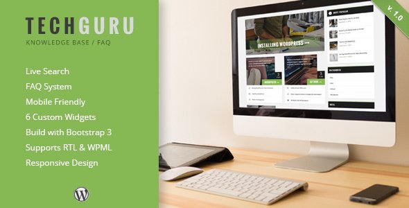 TechGuru - Responsive Knowledge Base FAQ WordPress Theme
           TFx