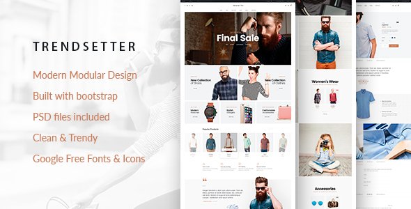 Trendsetter - e-Commerce HTML  template
           TFx