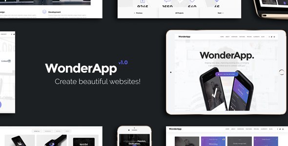 WonderApp - Responsive Multi-Purpose Landing Page
           TFx