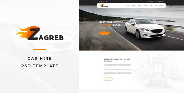 Zagreb : Car Hire PSD Template
           TFx