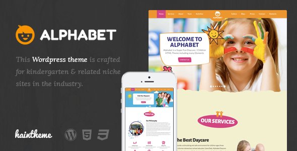 Alphabet - Kids, Children WordPress Theme
           TFx