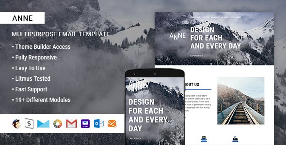 Anne – Responsive Email + StampReady Builder
           TFx