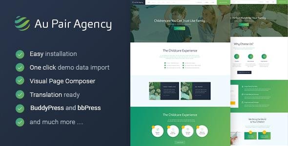 Au-Pair, Babysitting & Nanny Agency Theme
           TFx