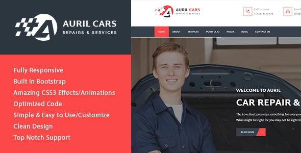 Auril - Car Mechanic Workshop HTML Template
           TFx