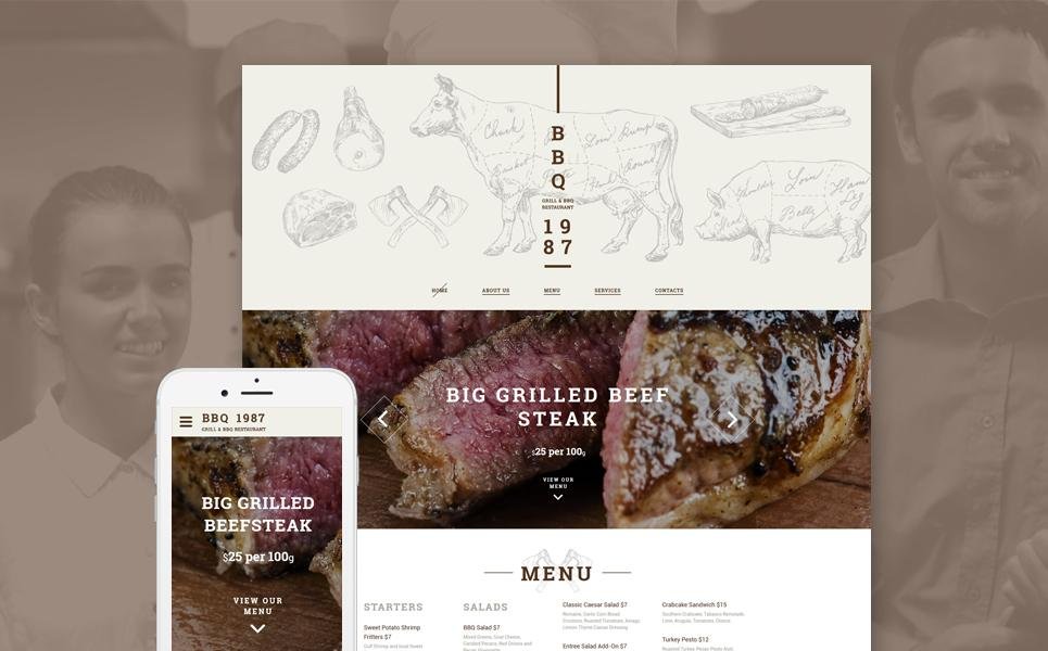 BBQ Restaurant Responsive Website Template TMT