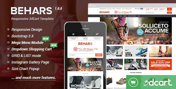 Behars - Responsive 3dCart Template
           TFx