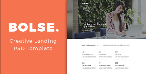Bolse - Landing Page PSD Template
           TFx