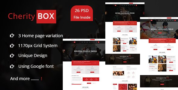 CherityBOX- Charity / Nonprofit HTML5 Template
           TFx