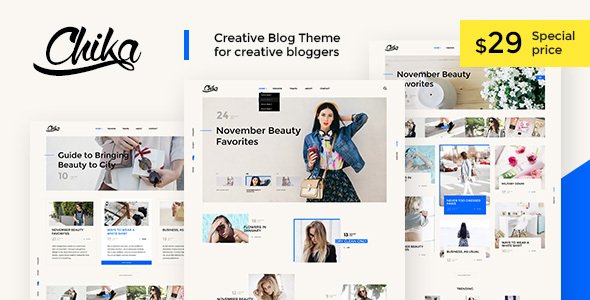 Chika - Creative WordPress Blog Theme
           TFx