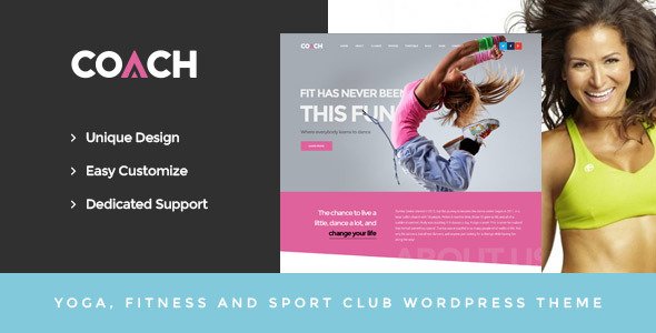 Coach - Sport Clubs, Fitness Centers & Courses WordPress Theme
           TFx