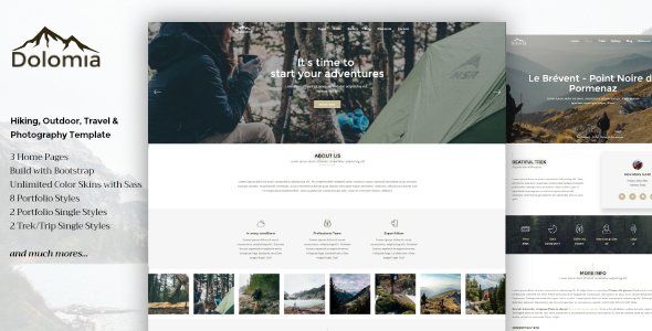 Dolomia - Hiking, Outdoor, Mountain Guide HTML Template
           TFx