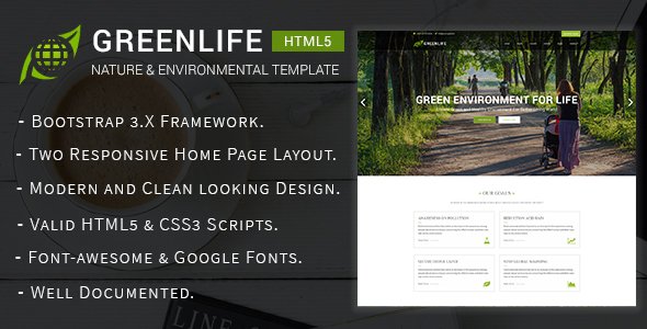 Greenlife - Nature & Environmental Non-Profit HTML5 Template
           TFx