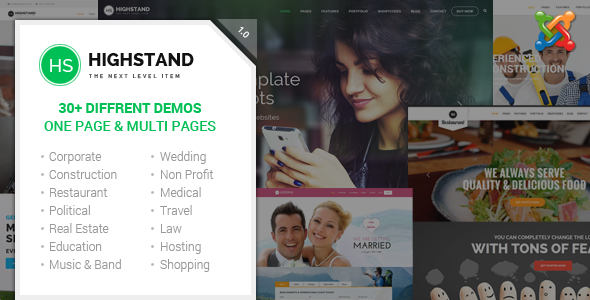 Highstand - Responsive MultiPurpose Joomla Theme
           TFx