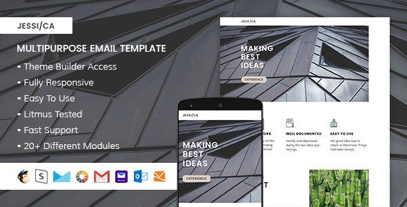 Jessica – Responsive Email + StampReady Builder
           TFx