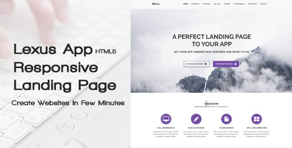 Lexus - HTML5 Responsive App Landing Page
           TFx