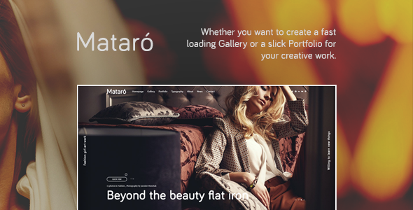 Mataro - Photography, Portfolio and Gallery WordPress Theme
           TFx