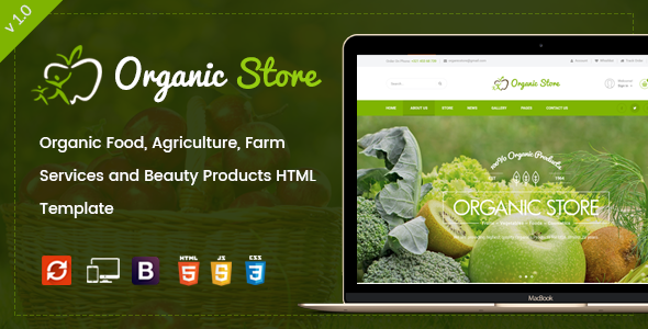 Organic Store -  Organic Food, Agriculture, Farm Services and Beauty Products HTML Template
           TFx