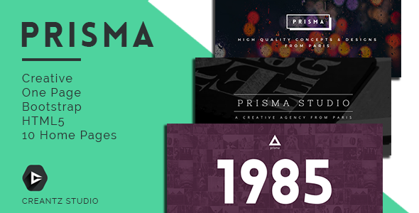 Prisma - One page Responsive Creative HTML5 Template
           TFx