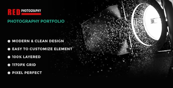 RED - One Page Photography PSD Template
           TFx