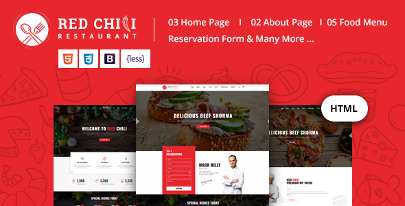 Red Chili - Restaurant HTML5 Template
           TFx
