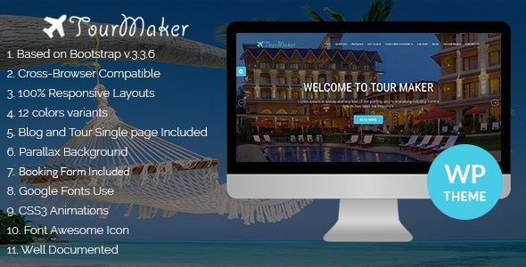 Tour Maker – Creative Tour & Travel Agency WordPress Theme
           TFx