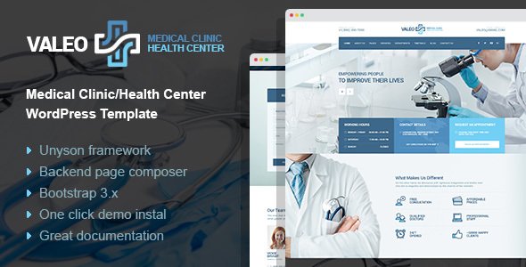 Valeo - health center, clinic & hospital WordPress Theme
           TFx