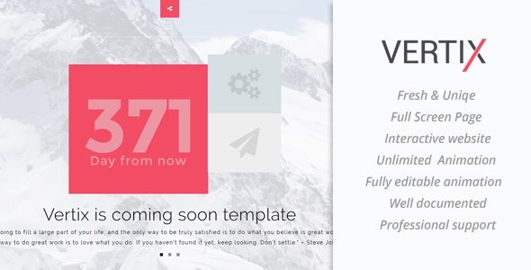 Vertix Coming soon Template
           TFx