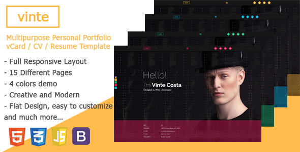 Vinte - Personal / CV / Resume HTML Template
           TFx