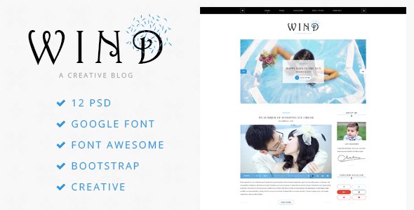 Wind - Creative Blog PSD Template
           TFx