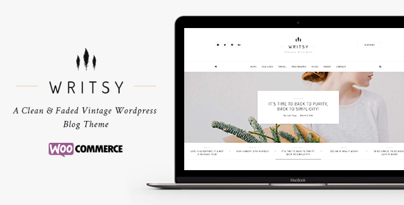 Writsy - A Clean & Faded Vintage WordPress Blog & Shop Theme
           TFx