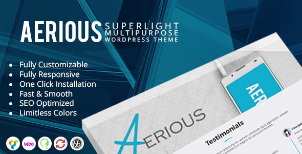 Aerious - Super Light Multipurpose WordPress Theme
           TFx