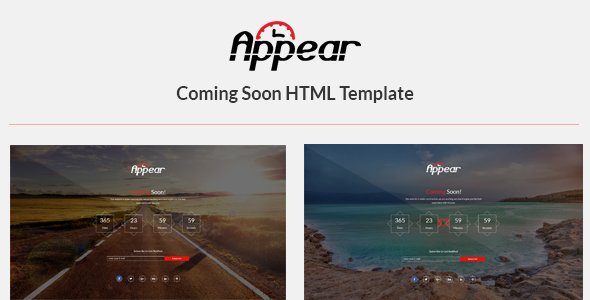 Appear - Coming Soon HTML Template
           TFx