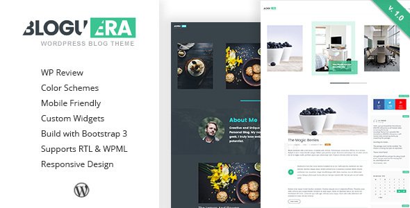 Bloguera - Responsive WordPress Personal Blog Theme
           TFx