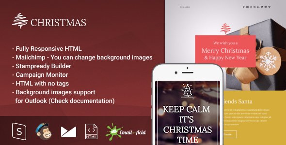 Christmas - Responsive Email with Mailchimp Editor & StampReady Builder
           TFx